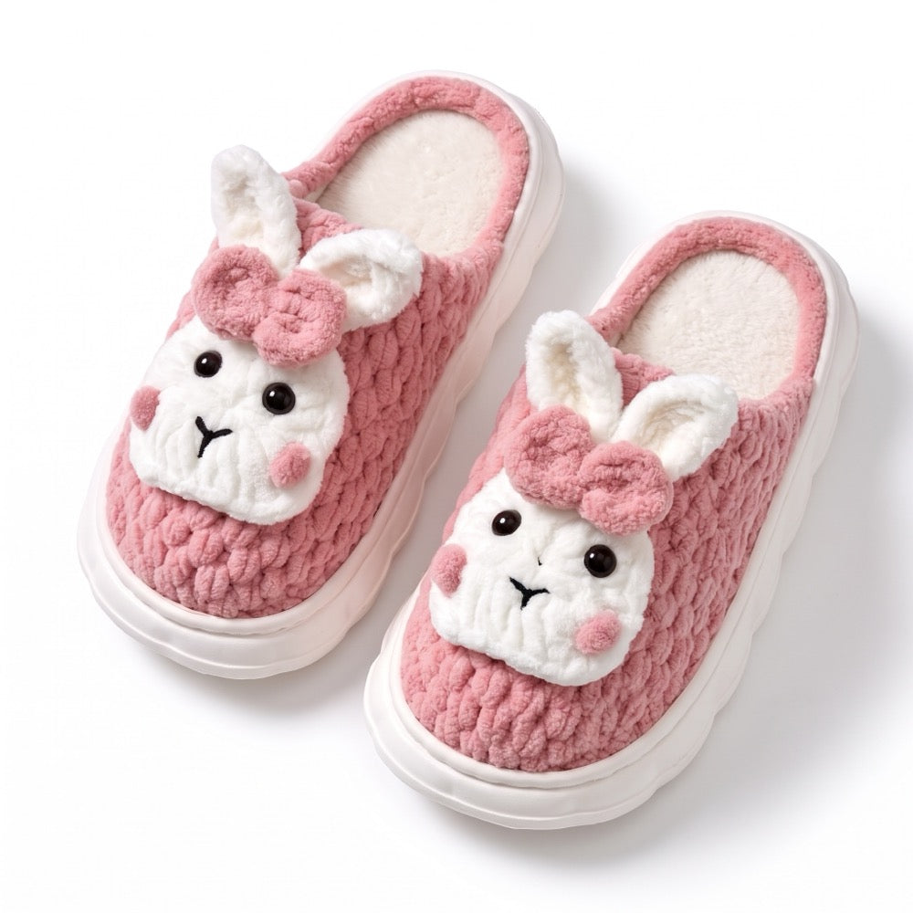 Rosewood Knit-Look Plush Slippers – Soft Cushioned House Shoes, product photo 2 of 5